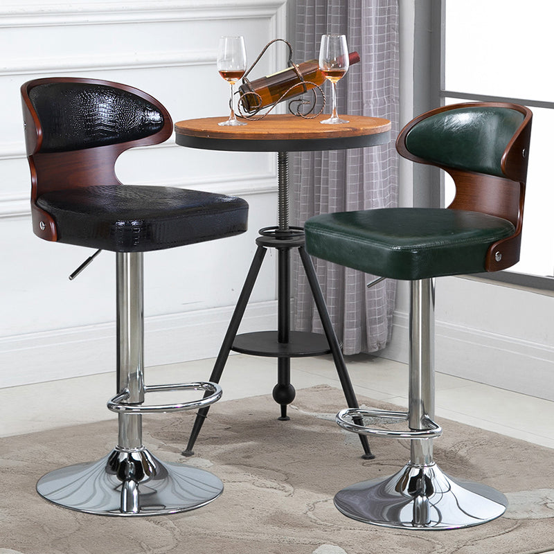 Modern Backrest Liftable Stool Steel Household Bar Stool with Cushion and Pedal Clearhalo 'Bar Furniture' 'Bar Stools' 'bar_stools' 'furn' 'furn_bar_stools' 'furniture_bar_stools' 'Kitchen & Dining Furniture' 'kitchen&dining_furn' 'kitchen' 'kitchen_furn' Furniture' 4354596