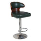 Modern Backrest Liftable Stool Steel Household Bar Stool with Cushion and Pedal Blackish Green 1 Piece Clearhalo 'Bar Furniture' 'Bar Stools' 'bar_stools' 'furn' 'furn_bar_stools' 'furniture_bar_stools' 'Kitchen & Dining Furniture' 'kitchen&dining_furn' 'kitchen' 'kitchen_furn' Furniture' 4354611