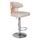 Modern Backrest Liftable Stool Steel Household Bar Stool with Cushion and Pedal Khaki 1 Piece Clearhalo 'Bar Furniture' 'Bar Stools' 'bar_stools' 'furn' 'furn_bar_stools' 'furniture_bar_stools' 'Kitchen & Dining Furniture' 'kitchen&dining_furn' 'kitchen' 'kitchen_furn' Furniture' 4354617