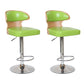 Modern Backrest Liftable Stool Steel Household Bar Stool with Cushion and Pedal Green 2 Piece Set Clearhalo 'Bar Furniture' 'Bar Stools' 'bar_stools' 'furn' 'furn_bar_stools' 'furniture_bar_stools' 'Kitchen & Dining Furniture' 'kitchen&dining_furn' 'kitchen' 'kitchen_furn' Furniture' 4354619