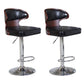 Modern Backrest Liftable Stool Steel Household Bar Stool with Cushion and Pedal Gloss Black 2 Piece Set Clearhalo 'Bar Furniture' 'Bar Stools' 'bar_stools' 'furn' 'furn_bar_stools' 'furniture_bar_stools' 'Kitchen & Dining Furniture' 'kitchen&dining_furn' 'kitchen' 'kitchen_furn' Furniture' 4354620