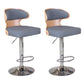 Modern Backrest Liftable Stool Steel Household Bar Stool with Cushion and Pedal Smoke Gray 2 Piece Set Clearhalo 'Bar Furniture' 'Bar Stools' 'bar_stools' 'furn' 'furn_bar_stools' 'furniture_bar_stools' 'Kitchen & Dining Furniture' 'kitchen&dining_furn' 'kitchen' 'kitchen_furn' Furniture' 4354627
