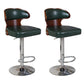 Modern Backrest Liftable Stool Steel Household Bar Stool with Cushion and Pedal Blackish Green 2 Piece Set Clearhalo 'Bar Furniture' 'Bar Stools' 'bar_stools' 'furn' 'furn_bar_stools' 'furniture_bar_stools' 'Kitchen & Dining Furniture' 'kitchen&dining_furn' 'kitchen' 'kitchen_furn' Furniture' 4354629