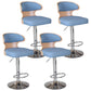 Modern Backrest Liftable Stool Steel Household Bar Stool with Cushion and Pedal Blue 4 Piece Set Clearhalo 'Bar Furniture' 'Bar Stools' 'bar_stools' 'furn' 'furn_bar_stools' 'furniture_bar_stools' 'Kitchen & Dining Furniture' 'kitchen&dining_furn' 'kitchen' 'kitchen_furn' Furniture' 4354637