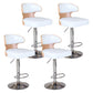Modern Backrest Liftable Stool Steel Household Bar Stool with Cushion and Pedal White 4 Piece Set Clearhalo 'Bar Furniture' 'Bar Stools' 'bar_stools' 'furn' 'furn_bar_stools' 'furniture_bar_stools' 'Kitchen & Dining Furniture' 'kitchen&dining_furn' 'kitchen' 'kitchen_furn' Furniture' 4354638