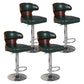 Modern Backrest Liftable Stool Steel Household Bar Stool with Cushion and Pedal Blackish Green 4 Piece Set Clearhalo 'Bar Furniture' 'Bar Stools' 'bar_stools' 'furn' 'furn_bar_stools' 'furniture_bar_stools' 'Kitchen & Dining Furniture' 'kitchen&dining_furn' 'kitchen' 'kitchen_furn' Furniture' 4354644