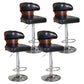 Modern Backrest Liftable Stool Steel Household Bar Stool with Cushion and Pedal Black 4 Piece Set Clearhalo 'Bar Furniture' 'Bar Stools' 'bar_stools' 'furn' 'furn_bar_stools' 'furniture_bar_stools' 'Kitchen & Dining Furniture' 'kitchen&dining_furn' 'kitchen' 'kitchen_furn' Furniture' 4354645