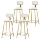 Glam Metal Upholstered Barstool Indoor Bar Stool With Cushion and Iron Legs White 4 Piece Set Clearhalo 'Bar Furniture' 'Bar Stools' 'bar_stools' 'furn' 'furn_bar_stools' 'furniture_bar_stools' 'Kitchen & Dining Furniture' 'kitchen&dining_furn' 'kitchen' 'kitchen_furn' Furniture' 4354683