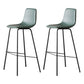 Indoor Faux Leather Bar Stool Modern Bucket Arm-less Low Back Counter Chair Green 2 Piece Set Clearhalo 'Bar Furniture' 'Bar Stools' 'bar_stools' 'furn' 'furn_bar_stools' 'furniture_bar_stools' 'Kitchen & Dining Furniture' 'kitchen&dining_furn' 'kitchen' 'kitchen_furn' Furniture' 4354695