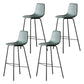 Indoor Faux Leather Bar Stool Modern Bucket Arm-less Low Back Counter Chair Green 4 Piece Set Clearhalo 'Bar Furniture' 'Bar Stools' 'bar_stools' 'furn' 'furn_bar_stools' 'furniture_bar_stools' 'Kitchen & Dining Furniture' 'kitchen&dining_furn' 'kitchen' 'kitchen_furn' Furniture' 4354703
