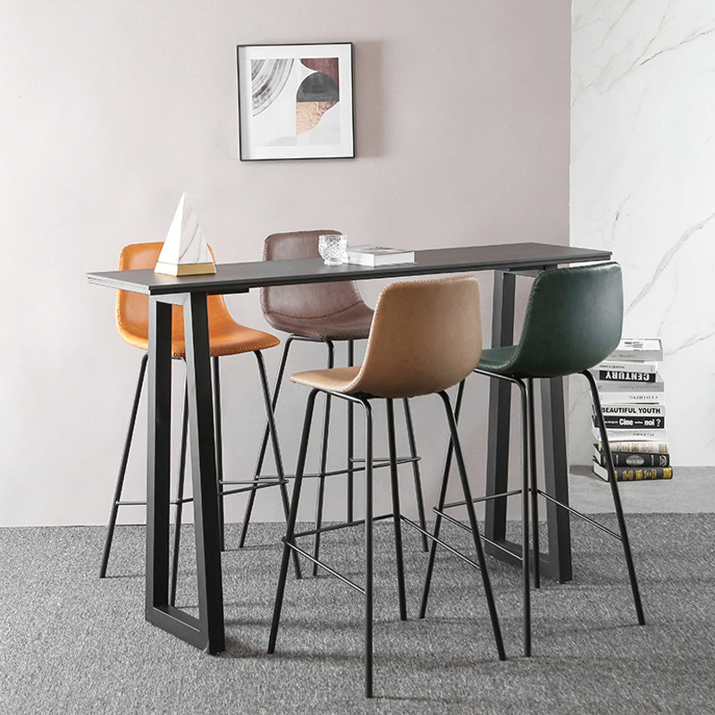 Indoor Faux Leather Bar Stool Modern Bucket Arm-less Low Back Counter Chair Clearhalo 'Bar Furniture' 'Bar Stools' 'bar_stools' 'furn' 'furn_bar_stools' 'furniture_bar_stools' 'Kitchen & Dining Furniture' 'kitchen&dining_furn' 'kitchen' 'kitchen_furn' Furniture' 4354705