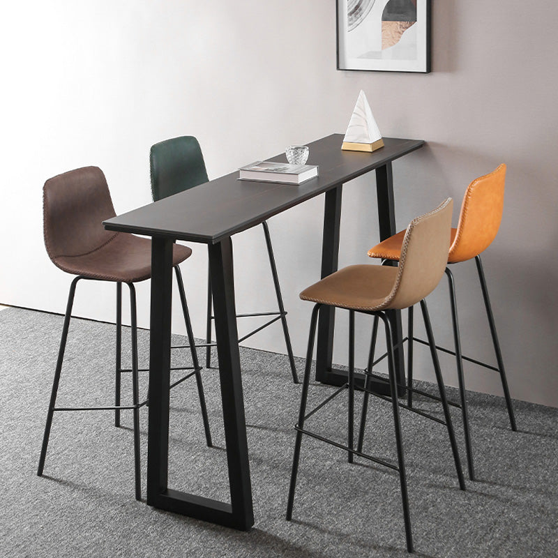 Indoor Faux Leather Bar Stool Modern Bucket Arm-less Low Back Counter Chair Clearhalo 'Bar Furniture' 'Bar Stools' 'bar_stools' 'furn' 'furn_bar_stools' 'furniture_bar_stools' 'Kitchen & Dining Furniture' 'kitchen&dining_furn' 'kitchen' 'kitchen_furn' Furniture' 4354708