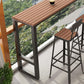 Outdoor Wood Footrest Hall/Pub Table Rectangle Bistro Bar Height Cocktail Table Clearhalo 'Bar Furniture' 'Bar Tables' 'bar_tables' 'furn' 'furn_bar_tables' 'Furniture' 'furniture_bar_tables' 'Kitchen & Dining Furniture' 'kitchen&dining_furn' 'kitchen' 4354792