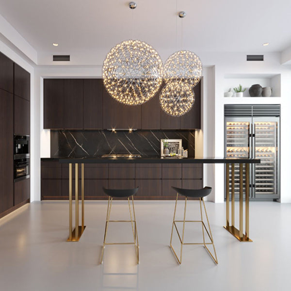 Glam Rectangle Bar Table Indoor Gold Iron Bar Dining Table with Sled Pedestal, Only Table Clearhalo 'Bar Furniture' 'Bar Tables' 'bar_tables' 'furn' 'furn_bar_tables' 'Furniture' 'furniture_bar_tables' 'Kitchen & Dining Furniture' 'kitchen&dining_furn' 'kitchen' 4354871