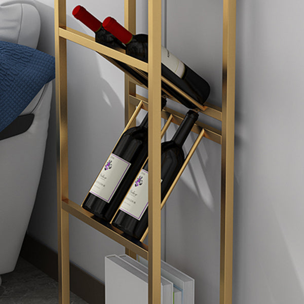 Glam Iron Bar Table Faux Marble White Specialty Top 41.3"H Bistro Table Clearhalo 'Bar Furniture' 'Bar Tables' 'bar_tables' 'Furniture' 'furniture_bar_tables' 'Kitchen & Dining Furniture' 'kitchen&dining_furn' 'kitchen' 4355014