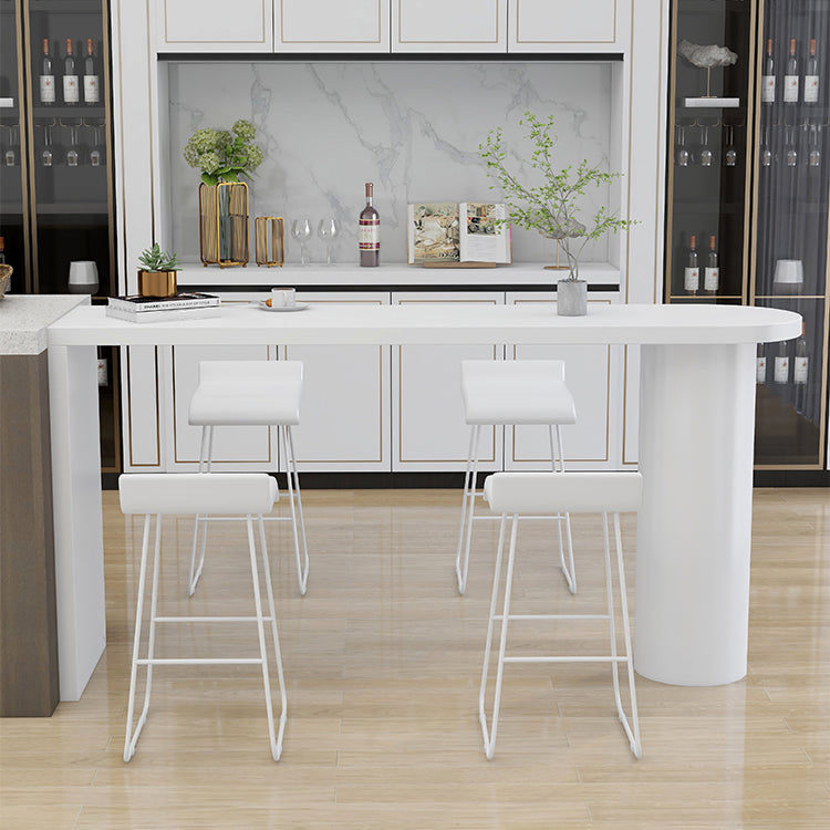 42-inch Height Cocktail Bar Table Industrial Style Wood Rounded Corners Top Bar Table Clearhalo 'Bar Furniture' 'Bar Tables' 'bar_tables' 'furn' 'furn_bar_tables' 'Furniture' 'furniture_bar_tables' 'Kitchen & Dining Furniture' 'kitchen&dining_furn' 'kitchen' 4355031