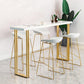 Dining Room Wood Top Counter Table Gold Base 42-inch Glam Style Bar Table Clearhalo 'Bar Furniture' 'Bar Tables' 'bar_tables' 'furn' 'furn_bar_tables' 'Furniture' 'furniture_bar_tables' 'Kitchen & Dining Furniture' 'kitchen&dining_furn' 'kitchen' 4355058