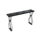 Glam Style 42-inch Height Bar Table Wood Top Pub Table for Living Room Black Black Clearhalo 'Bar Furniture' 'Bar Tables' 'bar_tables' 'furn' 'furn_bar_tables' 'Furniture' 'furniture_bar_tables' 'Kitchen & Dining Furniture' 'kitchen&dining_furn' 'kitchen' 4355099