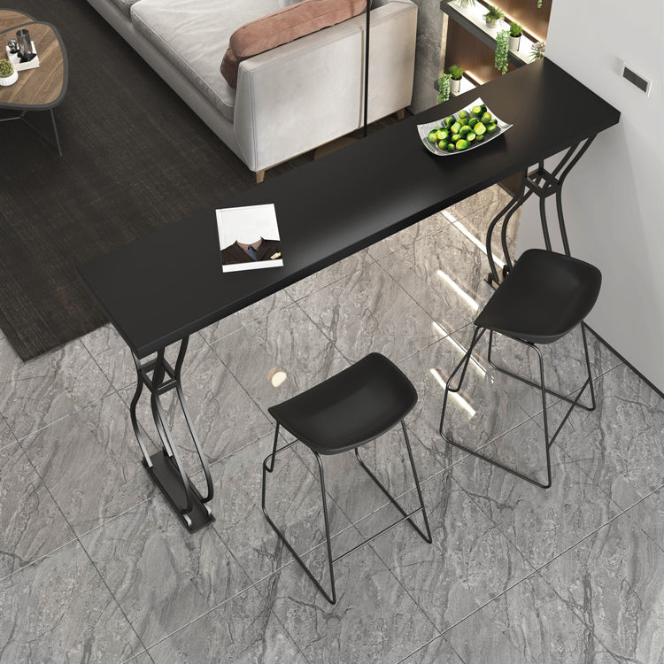 Glam Style 42-inch Height Bar Table Wood Top Pub Table for Living Room Clearhalo 'Bar Furniture' 'Bar Tables' 'bar_tables' 'furn' 'furn_bar_tables' 'Furniture' 'furniture_bar_tables' 'Kitchen & Dining Furniture' 'kitchen&dining_furn' 'kitchen' 4355101