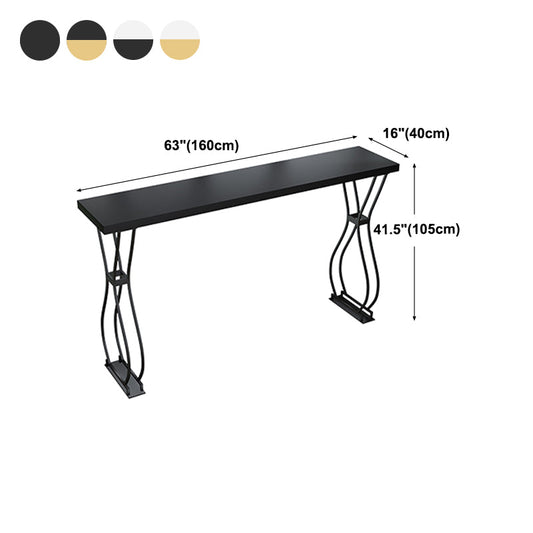 Glam Style 42-inch Height Bar Table Wood Top Pub Table for Living Room Clearhalo 'Bar Furniture' 'Bar Tables' 'bar_tables' 'furn' 'furn_bar_tables' 'Furniture' 'furniture_bar_tables' 'Kitchen & Dining Furniture' 'kitchen&dining_furn' 'kitchen' 4355104