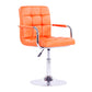 Modern Backrest Liftable Stool Steel Household Bar Stool with Cushion Orange 1 Piece Short Stool(22"H) Clearhalo 'Bar Furniture' 'Bar Stools' 'bar_stools' 'furn' 'furn_bar_stools' 'furniture_bar_stools' 'Kitchen & Dining Furniture' 'kitchen&dining_furn' 'kitchen' 'kitchen_furn' Furniture' 4356582