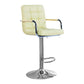 Modern Backrest Liftable Stool Steel Household Bar Stool with Cushion Beige 1 Piece Counter Stool (24"H) Clearhalo 'Bar Furniture' 'Bar Stools' 'bar_stools' 'furn' 'furn_bar_stools' 'furniture_bar_stools' 'Kitchen & Dining Furniture' 'kitchen&dining_furn' 'kitchen' 'kitchen_furn' Furniture' 4356589