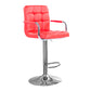 Modern Backrest Liftable Stool Steel Household Bar Stool with Cushion Red 1 Piece Counter Stool (24"H) Clearhalo 'Bar Furniture' 'Bar Stools' 'bar_stools' 'furn' 'furn_bar_stools' 'furniture_bar_stools' 'Kitchen & Dining Furniture' 'kitchen&dining_furn' 'kitchen' 'kitchen_furn' Furniture' 4356591
