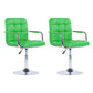 Modern Backrest Liftable Stool Steel Household Bar Stool with Cushion Green 2 Piece Set Short Stool(22"H) Clearhalo 'Bar Furniture' 'Bar Stools' 'bar_stools' 'furn' 'furn_bar_stools' 'furniture_bar_stools' 'Kitchen & Dining Furniture' 'kitchen&dining_furn' 'kitchen' 'kitchen_furn' Furniture' 4356597