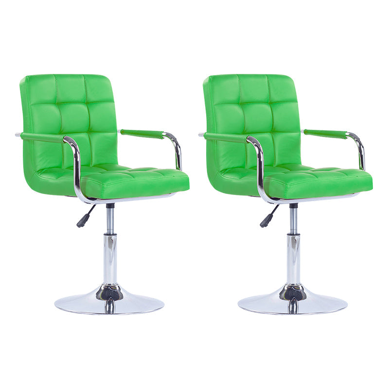 Modern Backrest Liftable Stool Steel Household Bar Stool with Cushion Green 2 Piece Set Short Stool(22"H) Clearhalo 'Bar Furniture' 'Bar Stools' 'bar_stools' 'furn' 'furn_bar_stools' 'furniture_bar_stools' 'Kitchen & Dining Furniture' 'kitchen&dining_furn' 'kitchen' 'kitchen_furn' Furniture' 4356597