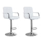 Modern Backrest Liftable Stool Steel Household Bar Stool with Cushion White 2 Piece Set Counter Stool (24"H) Clearhalo 'Bar Furniture' 'Bar Stools' 'bar_stools' 'furn' 'furn_bar_stools' 'furniture_bar_stools' 'Kitchen & Dining Furniture' 'kitchen&dining_furn' 'kitchen' 'kitchen_furn' Furniture' 4356606