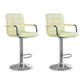Modern Backrest Liftable Stool Steel Household Bar Stool with Cushion Beige 2 Piece Set Counter Stool (24"H) Clearhalo 'Bar Furniture' 'Bar Stools' 'bar_stools' 'furn' 'furn_bar_stools' 'furniture_bar_stools' 'Kitchen & Dining Furniture' 'kitchen&dining_furn' 'kitchen' 'kitchen_furn' Furniture' 4356607