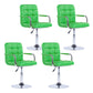 Modern Backrest Liftable Stool Steel Household Bar Stool with Cushion Green 4 Piece Set Short Stool(22"H) Clearhalo 'Bar Furniture' 'Bar Stools' 'bar_stools' 'furn' 'furn_bar_stools' 'furniture_bar_stools' 'Kitchen & Dining Furniture' 'kitchen&dining_furn' 'kitchen' 'kitchen_furn' Furniture' 4356615