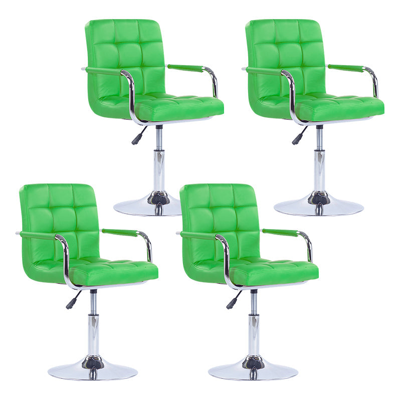 Modern Backrest Liftable Stool Steel Household Bar Stool with Cushion Green 4 Piece Set Short Stool(22"H) Clearhalo 'Bar Furniture' 'Bar Stools' 'bar_stools' 'furn' 'furn_bar_stools' 'furniture_bar_stools' 'Kitchen & Dining Furniture' 'kitchen&dining_furn' 'kitchen' 'kitchen_furn' Furniture' 4356615