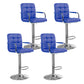 Modern Backrest Liftable Stool Steel Household Bar Stool with Cushion Blue 4 Piece Set Counter Stool (24"H) Clearhalo 'Bar Furniture' 'Bar Stools' 'bar_stools' 'furn' 'furn_bar_stools' 'furniture_bar_stools' 'Kitchen & Dining Furniture' 'kitchen&dining_furn' 'kitchen' 'kitchen_furn' Furniture' 4356623