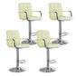 Modern Backrest Liftable Stool Steel Household Bar Stool with Cushion Beige 4 Piece Set Counter Stool (24"H) Clearhalo 'Bar Furniture' 'Bar Stools' 'bar_stools' 'furn' 'furn_bar_stools' 'furniture_bar_stools' 'Kitchen & Dining Furniture' 'kitchen&dining_furn' 'kitchen' 'kitchen_furn' Furniture' 4356625