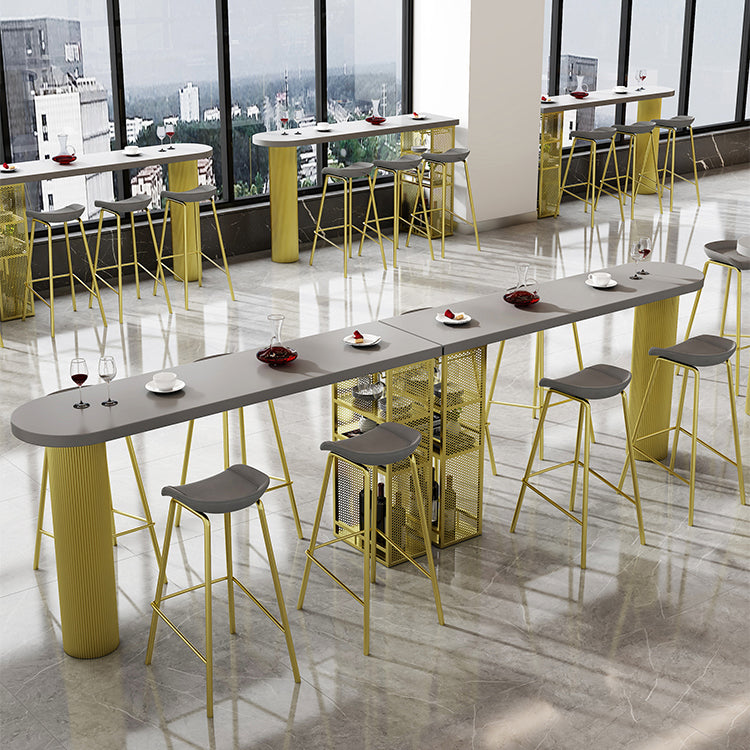 Contemporary Pine Wood Bar Table Free Form Counter Wine Table for Courtyard Clearhalo 'Bar Furniture' 'Bar Tables' 'bar_tables' 'Dining Tables & Seating' 'Dining Tables' 'dining_table' 'furn' 'furn_dining_table' 'Furniture' 'furniture_bar_tables' 'Kitchen & Dining Furniture' 'kitchen&dining_furn' 'kitchen' 4368993