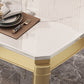 Traditional Luxury Dining Table Rectangle Sintered Stone 4 Legs Table with Wooden Base Clearhalo ' dining_table' 'Dining Tables & Seating' 'Dining Tables' 'furn' 'furn_dining_table' 'Furniture' 'furniture_dining_table' 'Kitchen & Dining Furniture' 'kitchen&dining_furn' 'kitchen' 'kitchen_dining_table' 4369006