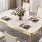 Traditional Luxury Dining Table Rectangle Sintered Stone 4 Legs Table with Wooden Base Clearhalo ' dining_table' 'Dining Tables & Seating' 'Dining Tables' 'furn' 'furn_dining_table' 'Furniture' 'furniture_dining_table' 'Kitchen & Dining Furniture' 'kitchen&dining_furn' 'kitchen' 'kitchen_dining_table' 4369007
