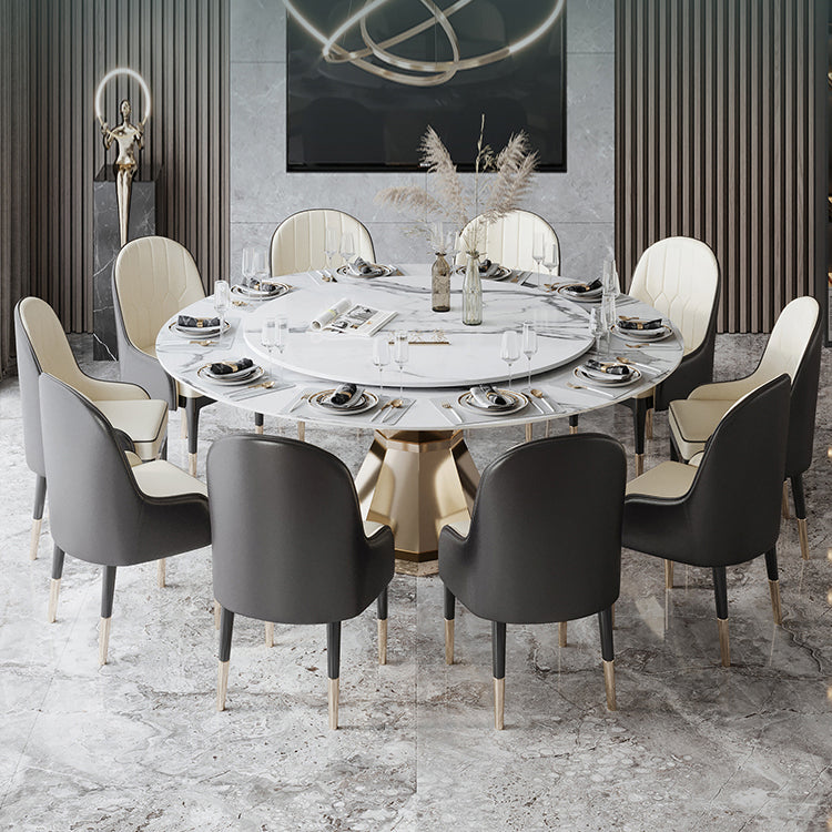 Round Dinette Table Traditional Luxury Dining Site Table with Pedestal Base Clearhalo ' dining_table' 'Dining Tables & Seating' 'Dining Tables' 'furn' 'furn_dining_table' 'Furniture' 'furniture_dining_table' 'Kitchen & Dining Furniture' 'kitchen&dining_furn' 'kitchen' 'kitchen_dining_table' 4369014
