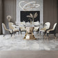 Round Dinette Table Traditional Luxury Dining Site Table with Pedestal Base Clearhalo ' dining_table' 'Dining Tables & Seating' 'Dining Tables' 'furn' 'furn_dining_table' 'Furniture' 'furniture_dining_table' 'Kitchen & Dining Furniture' 'kitchen&dining_furn' 'kitchen' 'kitchen_dining_table' 4369016