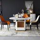 Round Pedestal Dinette Table Traditional Luxury Dining Room Table with Draswer Clearhalo ' dining_table' 'Dining Tables & Seating' 'Dining Tables' 'furn' 'furn_dining_table' 'Furniture' 'furniture_dining_table' 'Kitchen & Dining Furniture' 'kitchen&dining_furn' 'kitchen' 'kitchen_dining_table' 4369039