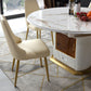 Round Pedestal Dinette Table Traditional Luxury Dining Room Table with Draswer Clearhalo ' dining_table' 'Dining Tables & Seating' 'Dining Tables' 'furn' 'furn_dining_table' 'Furniture' 'furniture_dining_table' 'Kitchen & Dining Furniture' 'kitchen&dining_furn' 'kitchen' 'kitchen_dining_table' 4369041