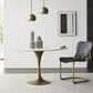 Round Tulip Base Dinette Table Traditional Luxury Dining Room Table for Home White 27.6"L x 27.6"W x 29.1"H Without Chairs Clearhalo ' dining_table' 'Dining Tables & Seating' 'Dining Tables' 'furn' 'furn_dining_table' 'Furniture' 'furniture_dining_table' 'Kitchen & Dining Furniture' 'kitchen&dining_furn' 'kitchen' 'kitchen_dining_table' 4369048