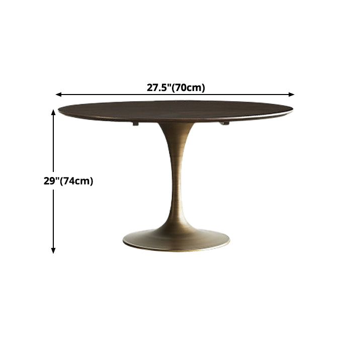 Round Tulip Base Dinette Table Traditional Luxury Dining Room Table for Home Clearhalo ' dining_table' 'Dining Tables & Seating' 'Dining Tables' 'furn' 'furn_dining_table' 'Furniture' 'furniture_dining_table' 'Kitchen & Dining Furniture' 'kitchen&dining_furn' 'kitchen' 'kitchen_dining_table' 4369059