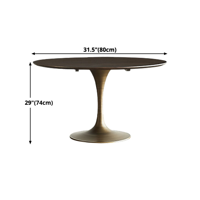 Round Tulip Base Dinette Table Traditional Luxury Dining Room Table for Home Clearhalo ' dining_table' 'Dining Tables & Seating' 'Dining Tables' 'furn' 'furn_dining_table' 'Furniture' 'furniture_dining_table' 'Kitchen & Dining Furniture' 'kitchen&dining_furn' 'kitchen' 'kitchen_dining_table' 4369060