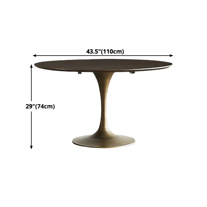 Round Tulip Base Dinette Table Traditional Luxury Dining Room Table for Home Clearhalo ' dining_table' 'Dining Tables & Seating' 'Dining Tables' 'furn' 'furn_dining_table' 'Furniture' 'furniture_dining_table' 'Kitchen & Dining Furniture' 'kitchen&dining_furn' 'kitchen' 'kitchen_dining_table' 4369063