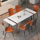 Contemporary Style Extendable Table Stone Rectangle Dining Table for Dining Room Clearhalo ' dining_table' 'Dining Tables & Seating' 'Dining Tables' 'furn' 'furn_dining_table' 'Furniture' 'furniture_dining_table' 'Kitchen & Dining Furniture' 'kitchen&dining_furn' 'kitchen' 'kitchen_dining_table' 4369075