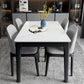 Midcentury Style Dining Room Collection Stone 4 Legs Dinette Table for Indoor White 55.1"L x 31.5"W x 29.5"H Without Chairs Clearhalo ' dining_table' 'Dining Tables & Seating' 'Dining Tables' 'furn' 'furn_dining_table' 'Furniture' 'furniture_dining_table' 'Kitchen & Dining Furniture' 'kitchen&dining_furn' 'kitchen' 'kitchen_dining_table' 4369085