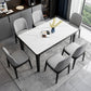 Midcentury Style Dining Room Collection Stone 4 Legs Dinette Table for Indoor White 70.9"L x 35.4"W x 29.5"H Without Chairs Clearhalo ' dining_table' 'Dining Tables & Seating' 'Dining Tables' 'furn' 'furn_dining_table' 'Furniture' 'furniture_dining_table' 'Kitchen & Dining Furniture' 'kitchen&dining_furn' 'kitchen' 'kitchen_dining_table' 4369088