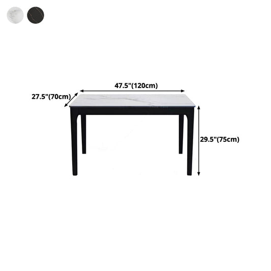Midcentury Style Dining Room Collection Stone 4 Legs Dinette Table for Indoor